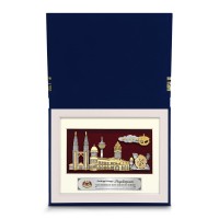 8" x 10" Book Frame with Gold Plated Pewter :  Malaysia Landmark