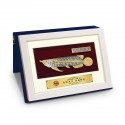 8" x 10" Book Frame with Gold Plated Pewter : Asian Arowana