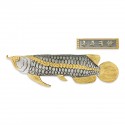 8" x 10" Book Frame with Gold Plated Pewter : Asian Arowana