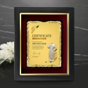 10" x 12.5" Earthleaf Gold Aluminium Plate With Premium Plaque And Gold Plated Pewter - Cheongsam