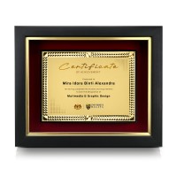 10" x 12.5" Gold Diamond Aluminium Plate With Premium Plaque