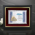 10" x 12.5" Silver Diamond Aluminium Plate With Premium Plaque And Gold Plated Pewter - Putrajaya Mosque (Masjid Putrajaya)