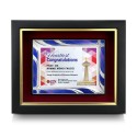 10" x 12.5" Prismatic Violet Aluminium Plate With Premium Plaque And Gold Plated Pewter - Kuala Lumpur Tower