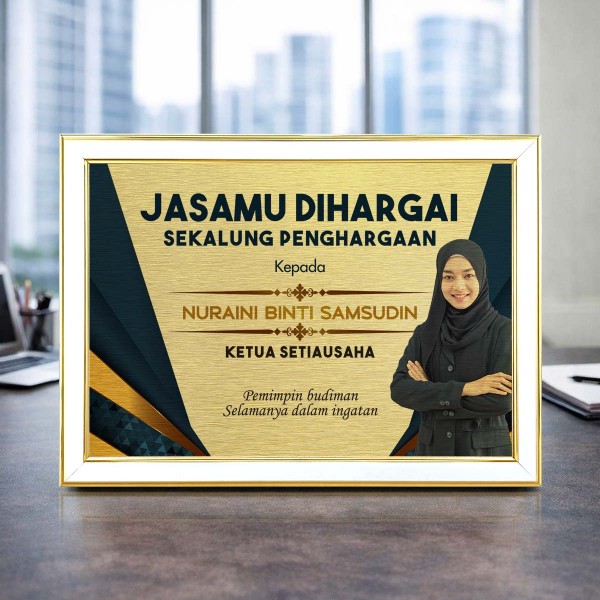 White Gold Certificate Frame