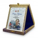 7" x 9" Crystal Award Plaque with Songket Box