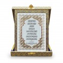 7" x 9" Crystal Award Plaque with Songket Box - Surah Al-Fatihah