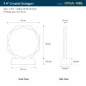 7.4” Crystal Octagon with Gold Plated Pewter - Logo Malaysia