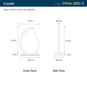 5.51" Sleek Crystal Trophy