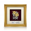 10" x 10" Glory Gold Frame with Gold Plated Pewter - Bunga Raya 2 Flowers