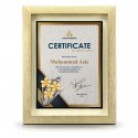 9" x 11" Glory Plaque with Gold Plated Pewter - Orchid 3 Flowers (Anggerik)