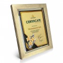 9" x 11" Glory Plaque with Gold Plated Pewter - Orchid 3 Flowers (Anggerik)