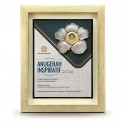 9" x 11" Glory Plaque with Gold Plated Pewter - Rafflesia