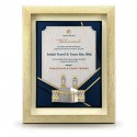 9" x 11" Glory Plaque with Gold Plated Pewter - Kaabah
