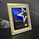 9" x 11" Glory Plaque with Aluminium Silver Star (Large)