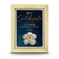 7" x 9" Glory Plaque with Gold Plated Pewter - Rafflesia 7" x 9" Glory Plaque with Gold Plated Pewter - Rafflesia