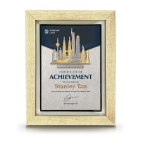 7" x 9" Glory Plaque with Gold Plated Pewter - KL Landmark 7" x 9" Glory Plaque with Gold Plated Pewter - KL Landmark