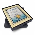 7" x 9" Glory Plaque with Gold Plated Pewter - Bunga Raya
