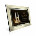 10.5" x 13.5" Glory Plaque with Gold Plated Pewter - Petronas Twin Towers