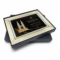 10.5" x 13.5" Glory Plaque with Gold Plated Pewter - Petronas Twin Towers