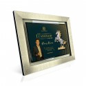 10.5" x 13.5" Glory Plaque with Gold Plated Pewter - Horse Of Fortune