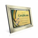 10.5" x 13.5" Glory Plaque with Gold Plated Pewter - Orchid 3 Flowers (Anggerik)