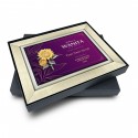 10.5" x 13.5" Glory Plaque with Gold Plated Pewter - Sunflowers
