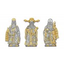8.5" x 12" VIP Frame with Gold Plated Pewer - Fu Lu Shou (Blessings, Prosperity & Longevity)