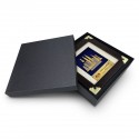 7" x 7" Dark Frame (Gold Border) with Gold Plated Pewter - Kuala Lumpur Landmark
