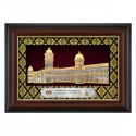 11" x 15.6" VIP Songket Frame with Gold Plated Pewter - Sultan Abdul Samad Building