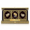 3 In 1 Songket Frame (9" x 17") with Gold Plated Pewter