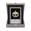 6" x 8" Songket Frame (Royale Blue) with Gold Plated Pewter : Wau Bulan