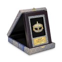 6" x 8" Songket Frame (Royale Blue) with Gold Plated Pewter : Wau Bulan