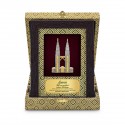 6" x 8" Songket Frame (Royale Gold) with Gold Plated Pewter : Petronas Twin Towers