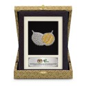 7" x 9" Songket Frame (Royale Gold) with Gold Plated Pewter : Durian Musang King