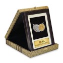 7" x 9" Songket Frame (Royale Gold) with Gold Plated Pewter : Durian Musang King