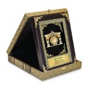 7" x 9" Premium Songket Frame with Gold Plated Pewter (Royale Gold) : Gong