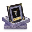 8" x 8" Songket Frame (Silver Violet) with Gold Plated Pewter : Keris