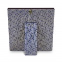 8" x 8" Songket Frame (Royale Blue) with Gold Plated Pewter : Putrajaya Landmark