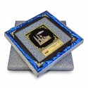 10" x 10" Songket Frame (Royale Blue) with Gold Plated Pewter : Malaysia Landmark