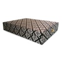 7" x 9" Premium Songket Frame with Gold Plated Pewter (Silver Black) : Bunga Raya 2 Flowers