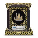 7" x 9" Premium Songket Frame with Gold Plated Pewter (Gold Black) : Kuala Lumpur Landmark