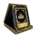 7" x 9" Premium Songket Frame with Gold Plated Pewter (Gold Black) : Kuala Lumpur Landmark