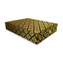 7" x 9" Premium Songket Frame with Gold Plated Pewter (Gold Black) : Kuala Lumpur Landmark