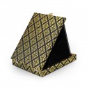 6" x 8" Gold & Black Songket Plaque - Vertical