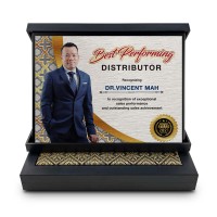 7" x 9" Plaque in Songket Horizontal : Islamic Motif