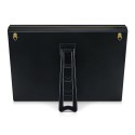 8.5" x 13" VIP Frame with Songket & Gold Plated Pewter - Kuala Lumpur Landmark