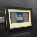 8.5" x 13" VIP Frame with Songket & Gold Plated Pewter - Perdana Putra Building