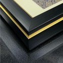 8.5" x 13" VIP Frame with Songket & Gold Plated Pewter - Narcissus Flower