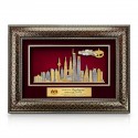 11.6" x 15.7" Luxe Royale Dark Frame with Gold Plated Pewter - Kuala Lumpur Landmark