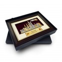 8.5" x 12" Gold Border Solid Frame With Gold Plated Pewter - Kuala Lumpur Landmark